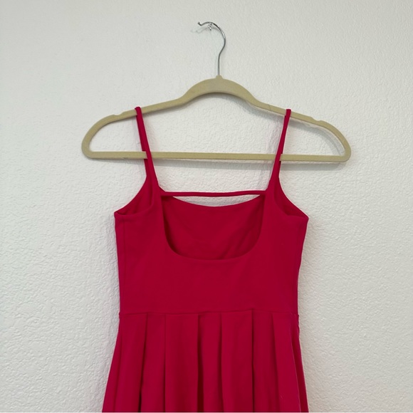 Susana Monaco | Hot Pink Pleated Front Circle Skirt Tank Dress Sz XS - Picture 6 of 10